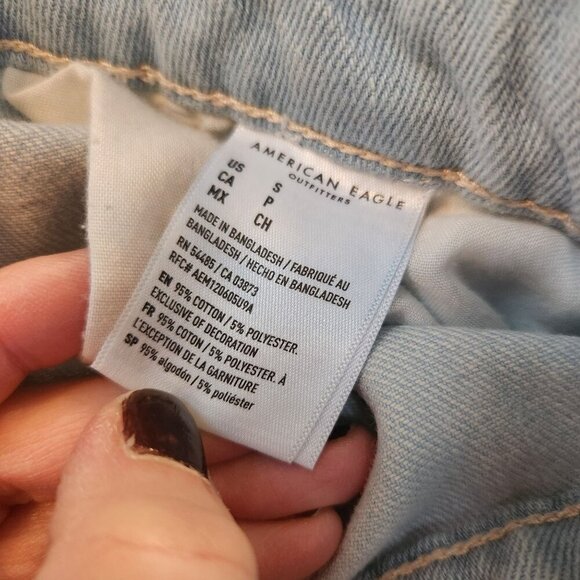 American Eagle Jean Denim Jumper Overalls Summer Dress Women's S - Picture 8 of 10